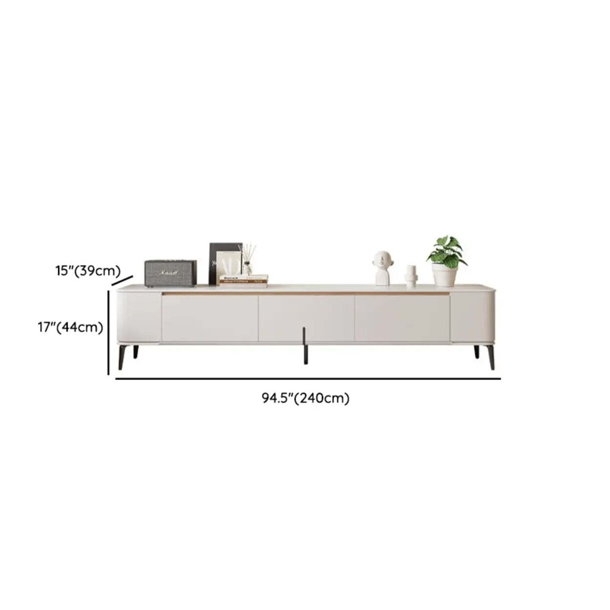 Minimalist White TV Stand