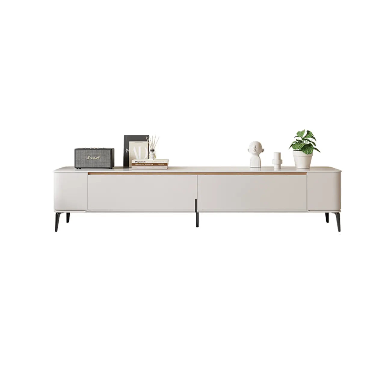 Minimalist White TV Stand