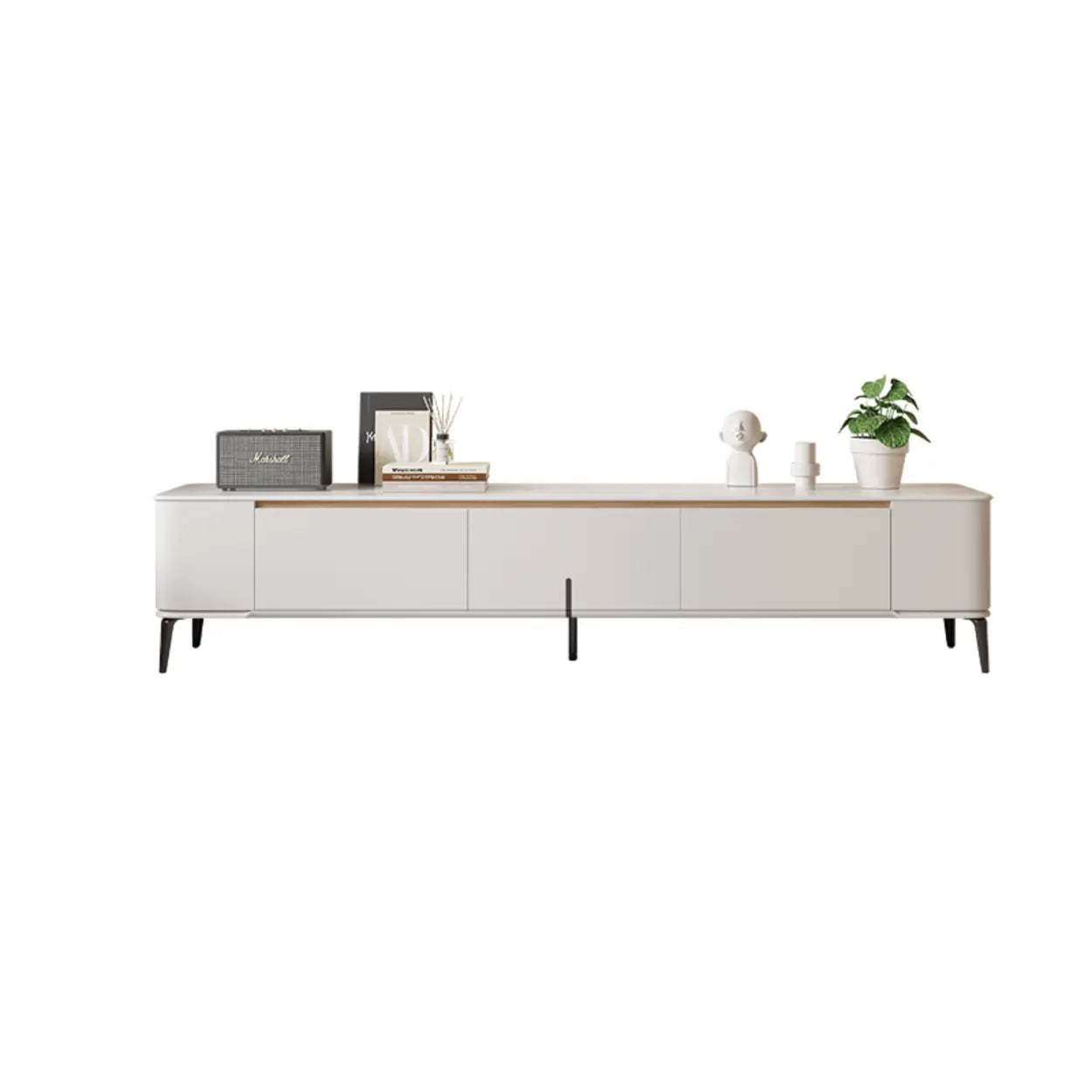 Minimalist White TV Stand