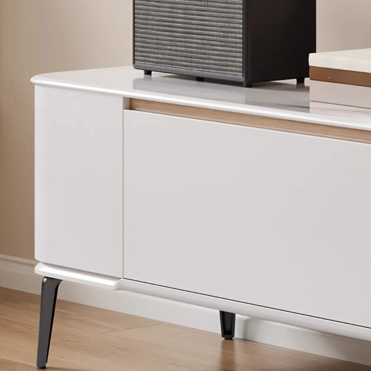 Minimalist White TV Stand