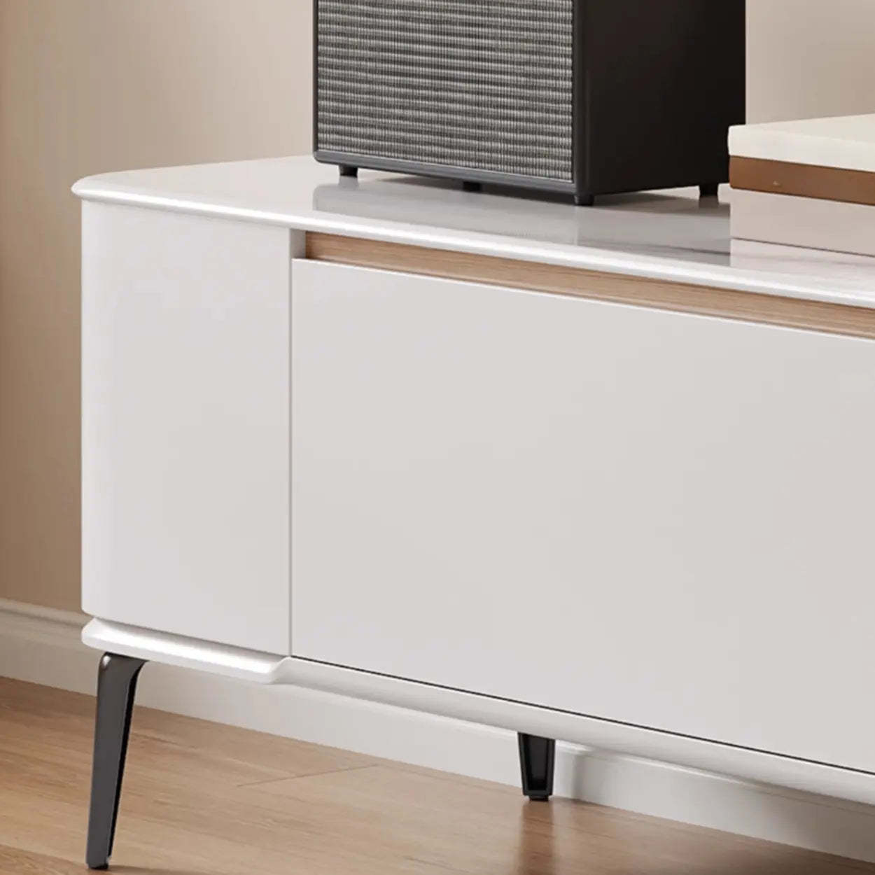Minimalist White TV Stand