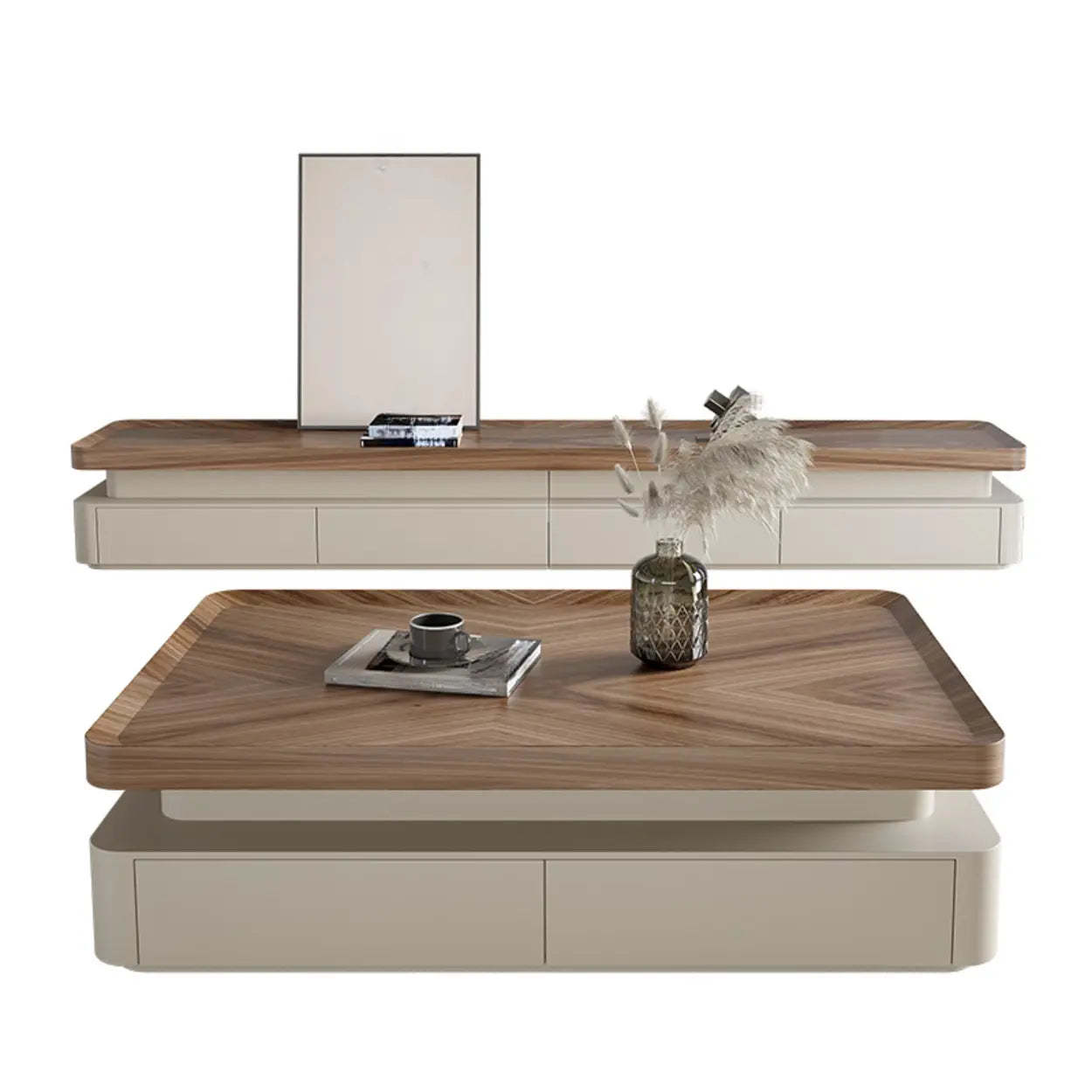 Minimalist Wood TV Stand with Storage