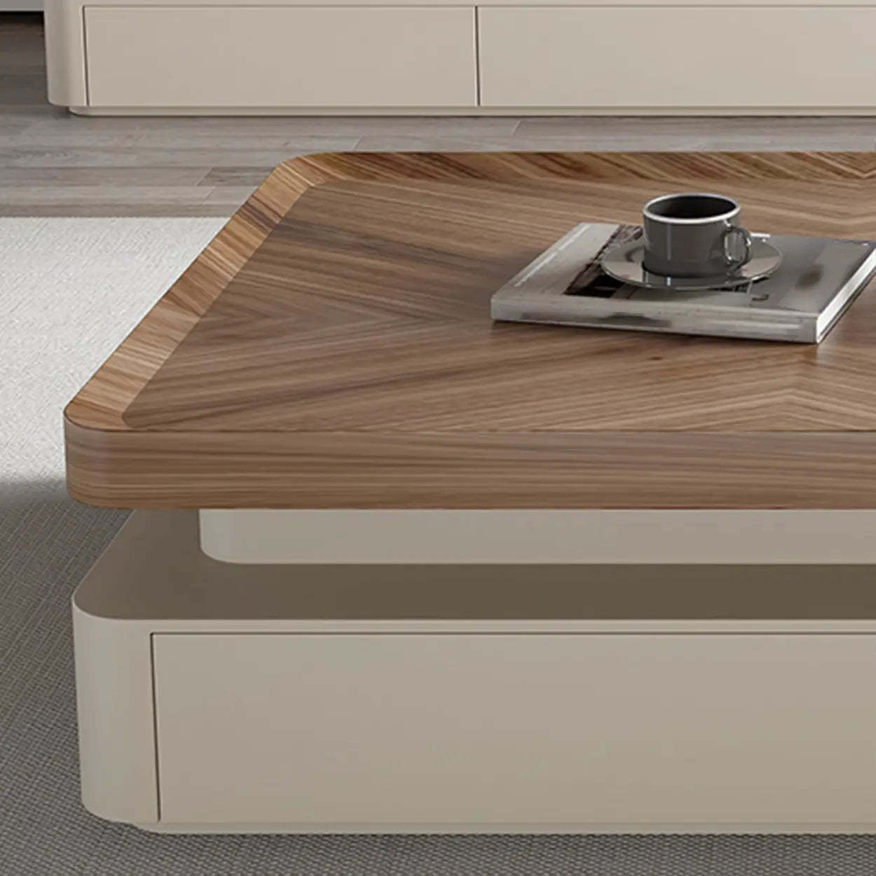 Minimalist Wood TV Stand with Storage