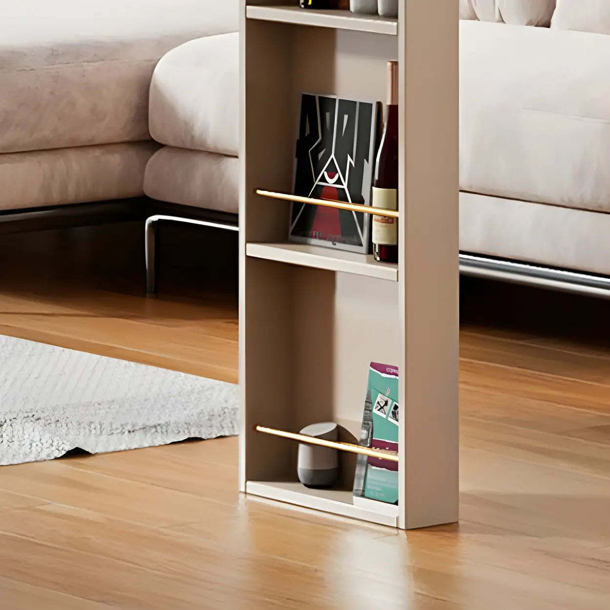 Modern Multi-Functional Bar Table with Shelves
