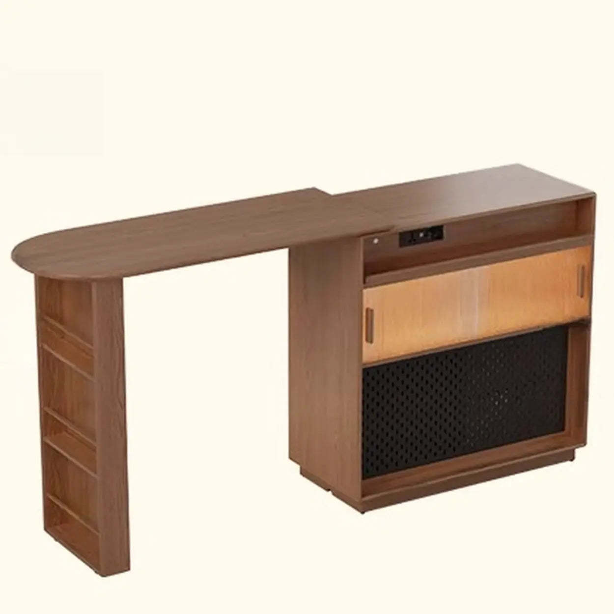 Modern Multifunctional Home Bar Table with Shelves