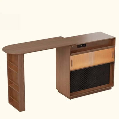 Modern Multifunctional Home Bar Table with Shelves