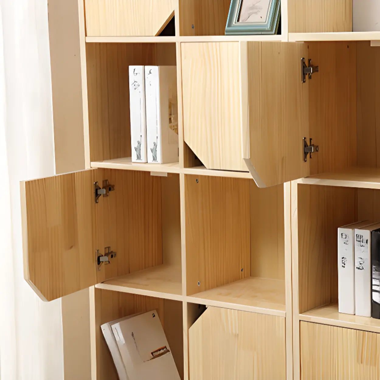 Nordic Modular Wood Storage Bookcase