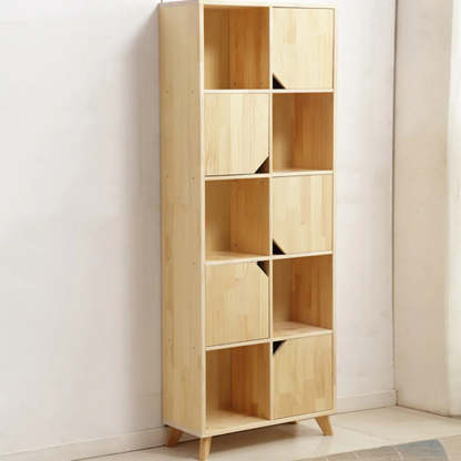 Nordic Modular Wood Storage Bookcase