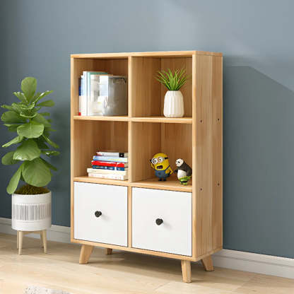 Nordic Modular Wood Storage Bookcase