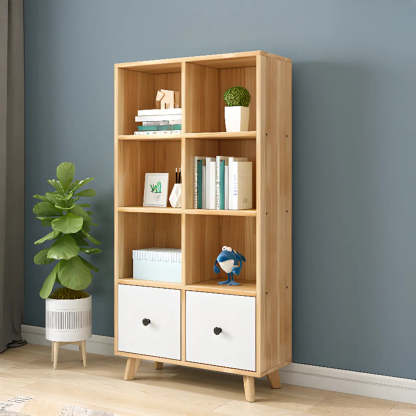 Nordic Modular Wood Storage Bookcase