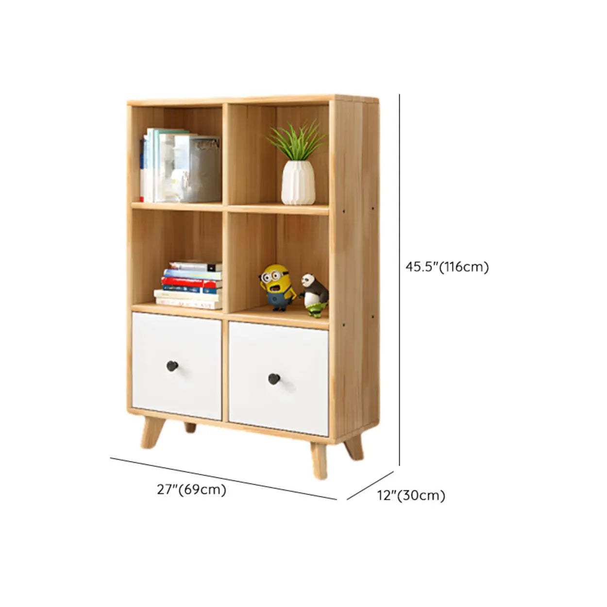 Nordic Modular Wood Storage Bookcase