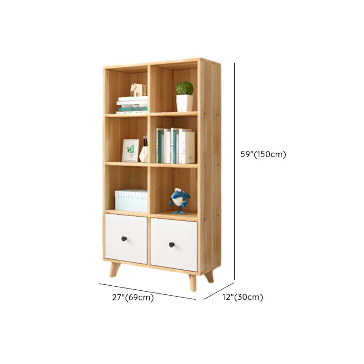 Nordic Modular Wood Storage Bookcase