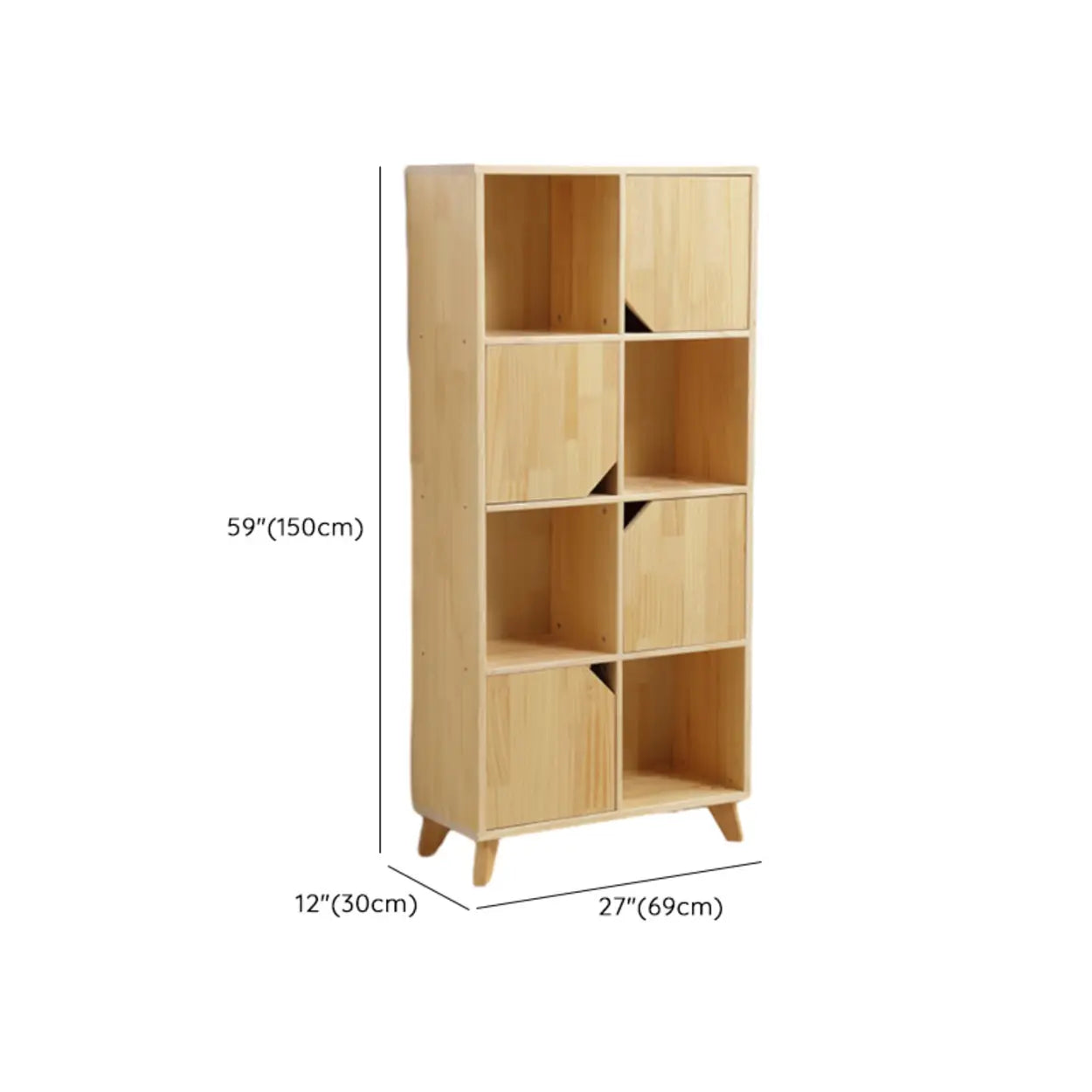 Nordic Modular Wood Storage Bookcase