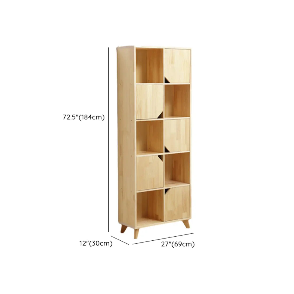 Nordic Modular Wood Storage Bookcase