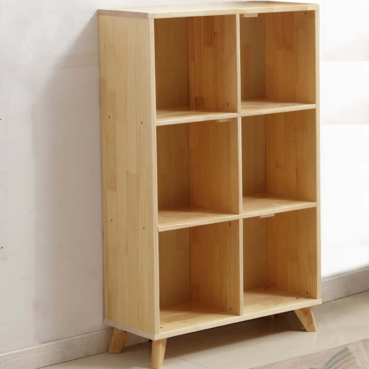 Modular storage wood display cabinets for hallway — 27" L x 12" W x 45.5" H / No Cabinets, No Drawers / 3-Shelf