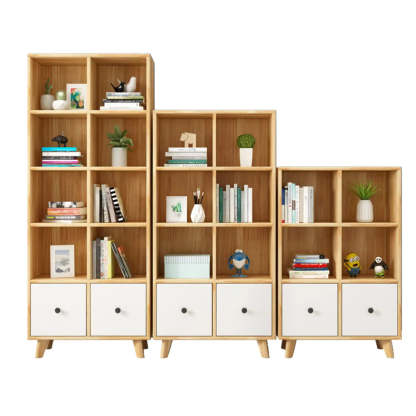 Nordic Modular Wood Storage Bookcase — Cabinet Not Included / Drawer Not Included / 4