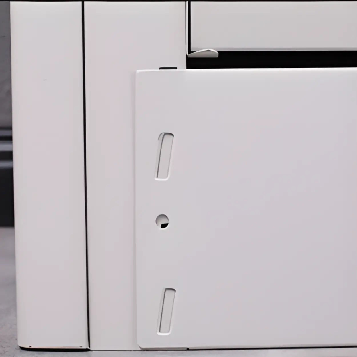 Modern Open Back Rectangular White Steel Bookshelf
