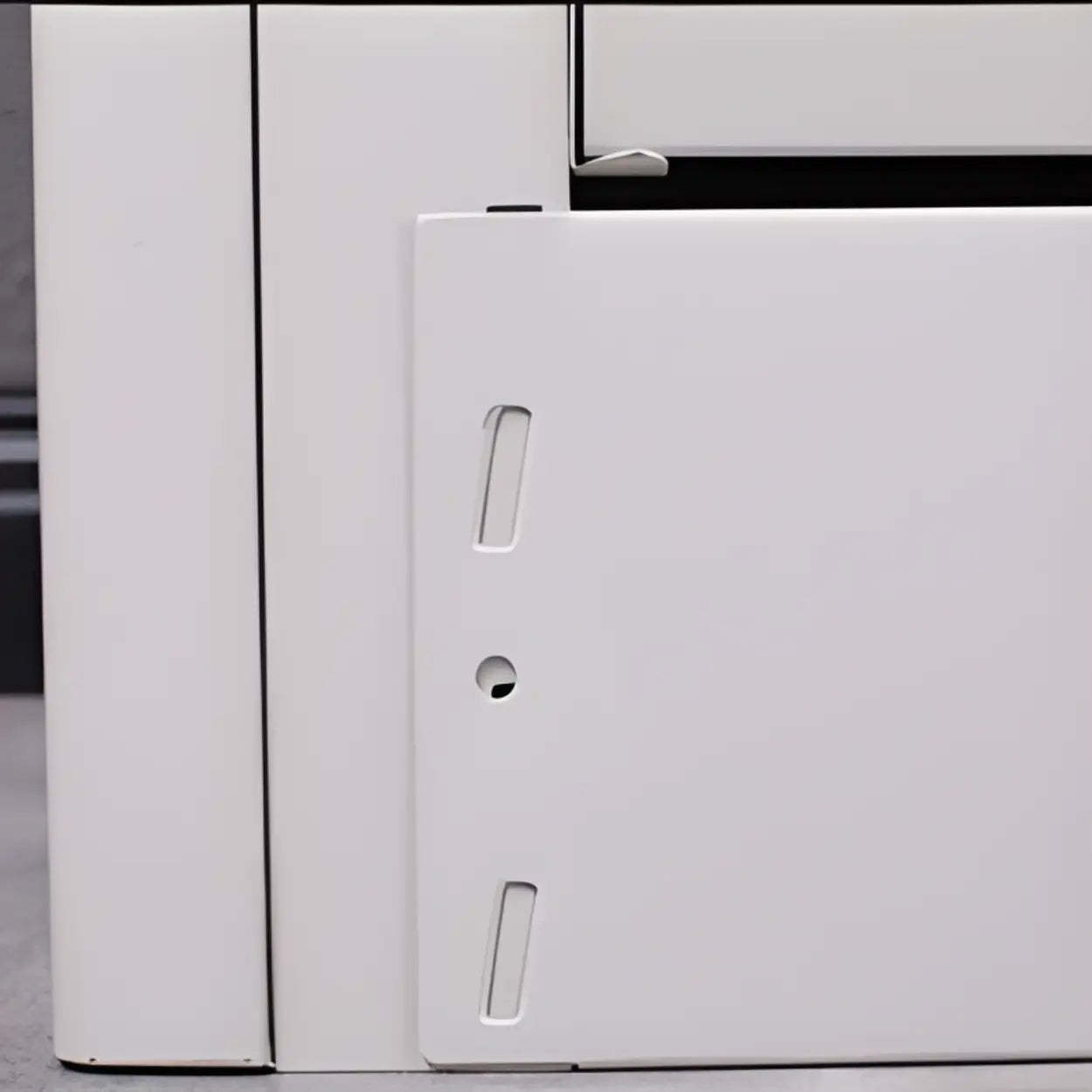 Modern Open Back Rectangular White Steel Bookshelf
