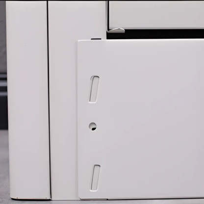 Modern Open Back Rectangular White Steel Bookshelf