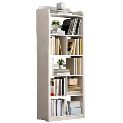 Modern Open-Back Vertical Wood Bookshelf