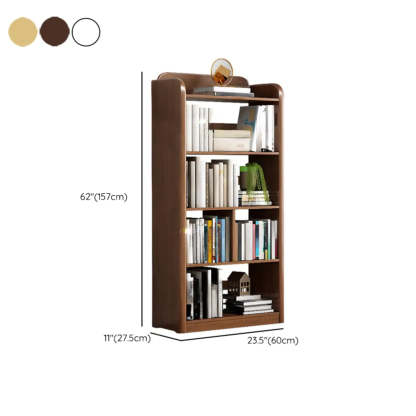 Modern Open-Back Vertical Wood Bookshelf