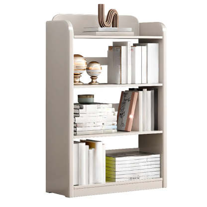 Modern Open-Back Vertical Wood Bookshelf — Walnut