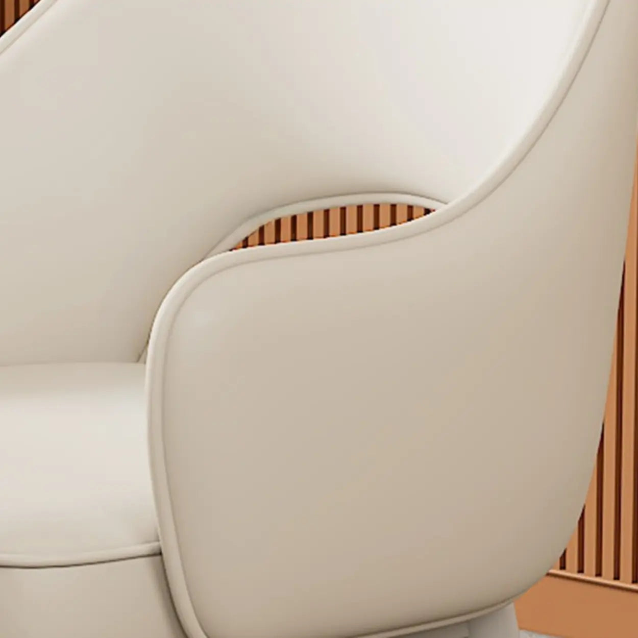 Modern Orange Upholstered Arm Dining Chair