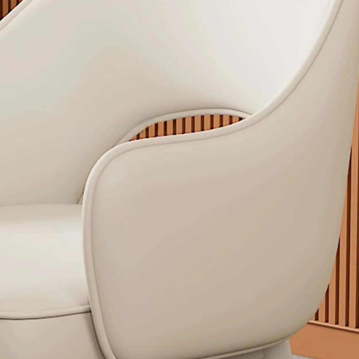 Modern Orange Upholstered Arm Dining Chair