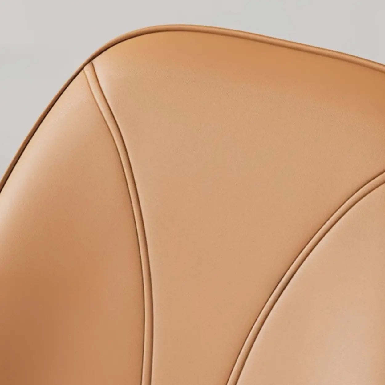 Modern Orange Leather Dining Chair — Blue/Orange