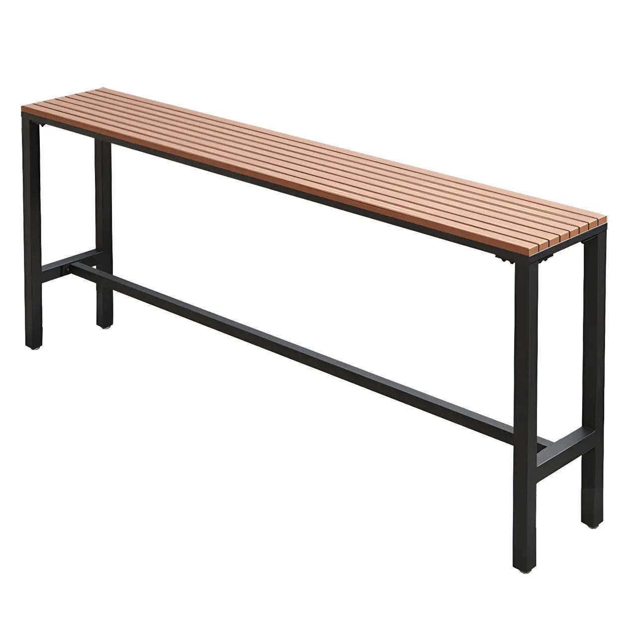 Modern Outdoor Counter-Height Bar Table — Black / Table Only