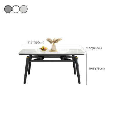 Modern Oval Marble Drop Leaf Dining Table
