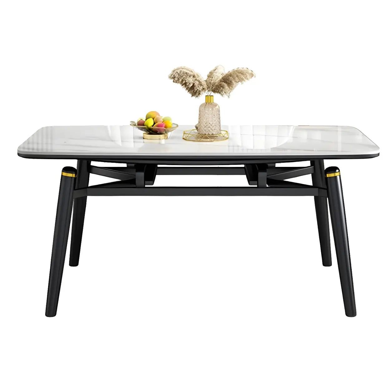 Modern Oval Marble Drop Leaf Dining Table