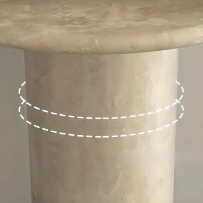 Modern Oval Stone Entryway Console Table