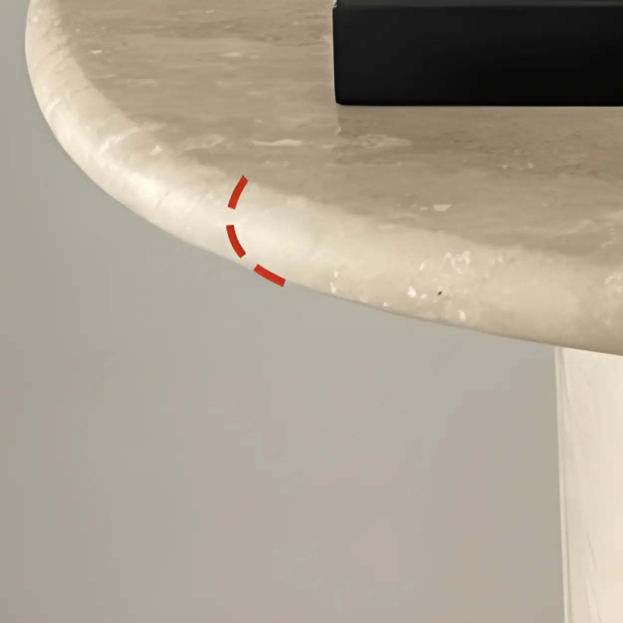 Modern Oval Stone Entryway Console Table