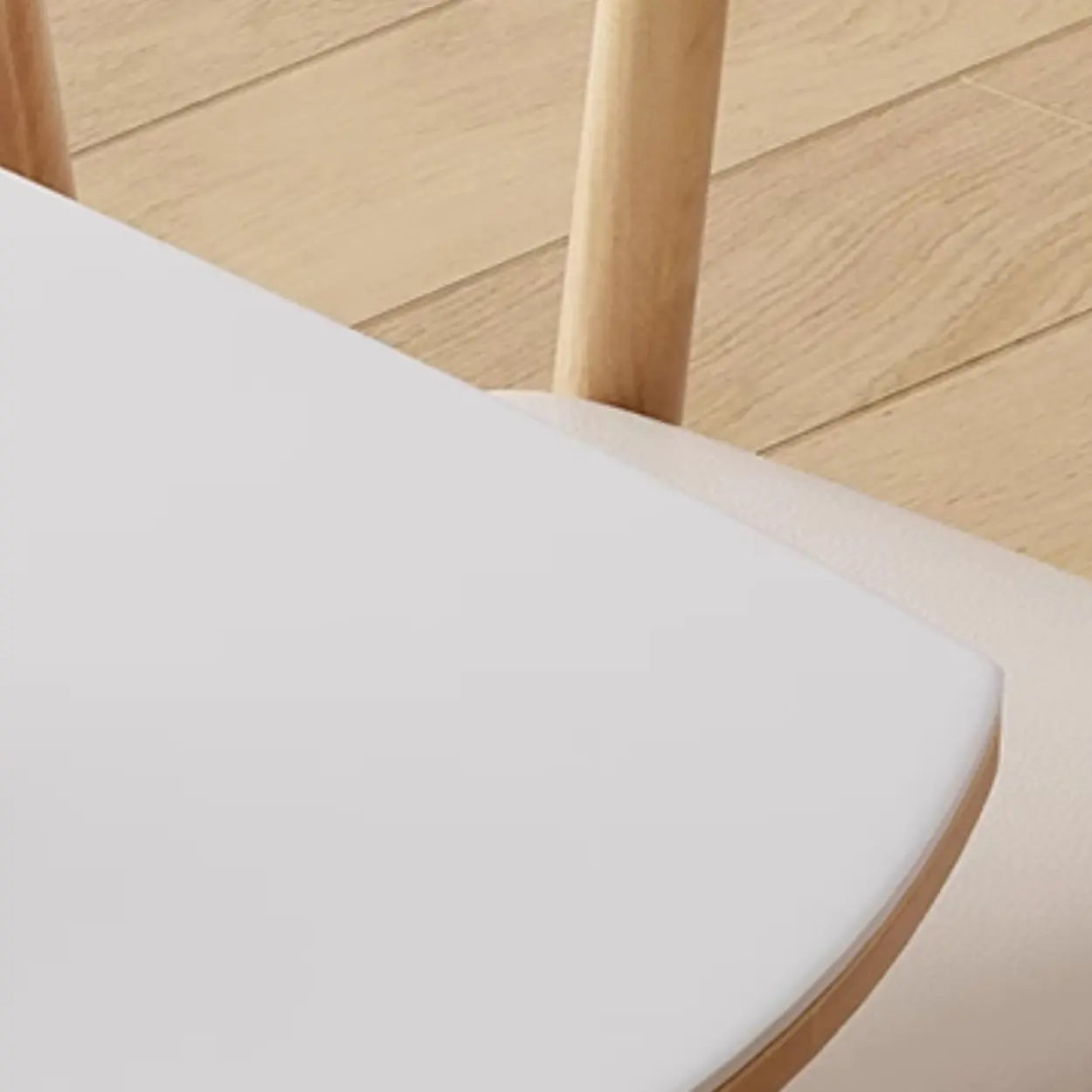 Modern Oval White Wood Self-Storing Leaf Dining Table