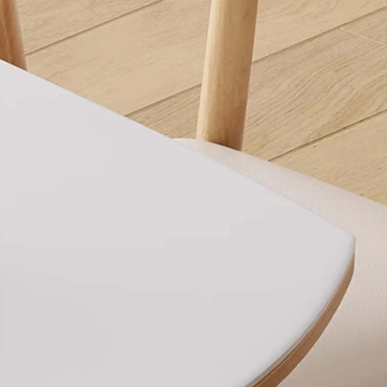 Modern Oval White Wood Self-Storing Leaf Dining Table