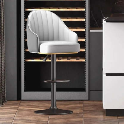 Modern Pneumatic Swivel Bar Stool with Backrest