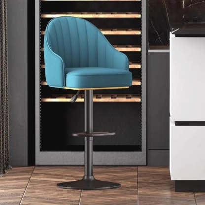 Modern Pneumatic Swivel Bar Stool with Backrest
