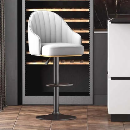 Modern Pneumatic Swivel Bar Stool with Backrest