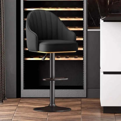 Modern Pneumatic Swivel Bar Stool with Backrest