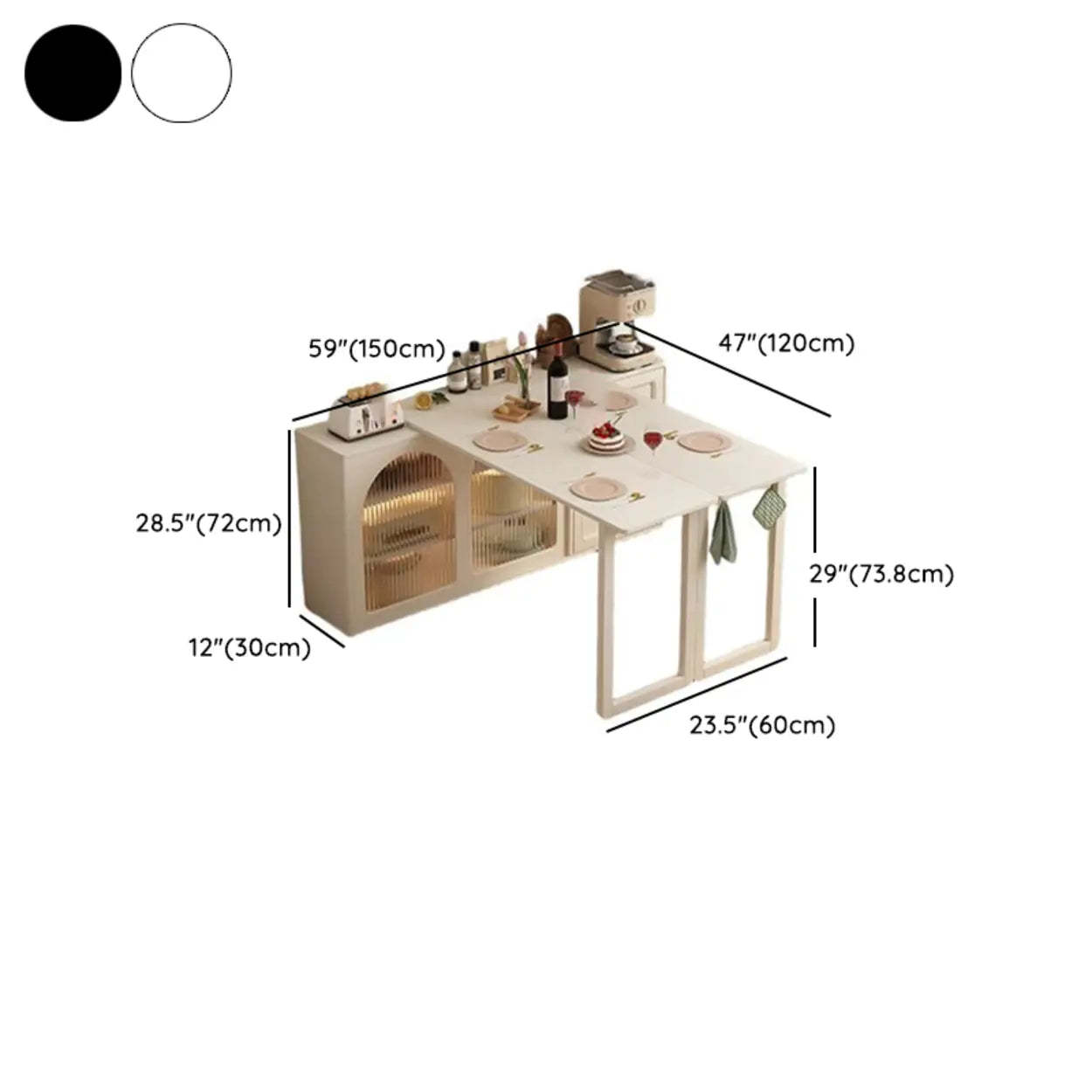 Modern Rattan Sideboard with Storage Drawers
