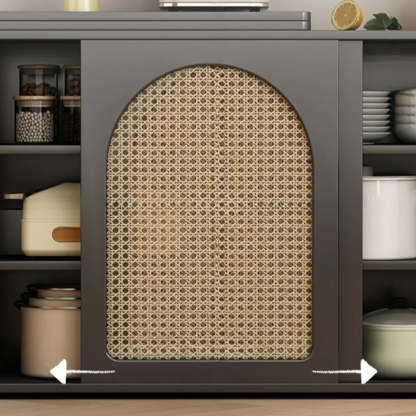 Modern Rattan Sideboard with Storage Drawers