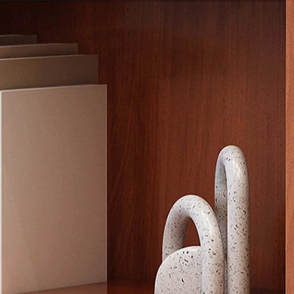 Modern Rectangular 5-Tier Vertical Bookcase