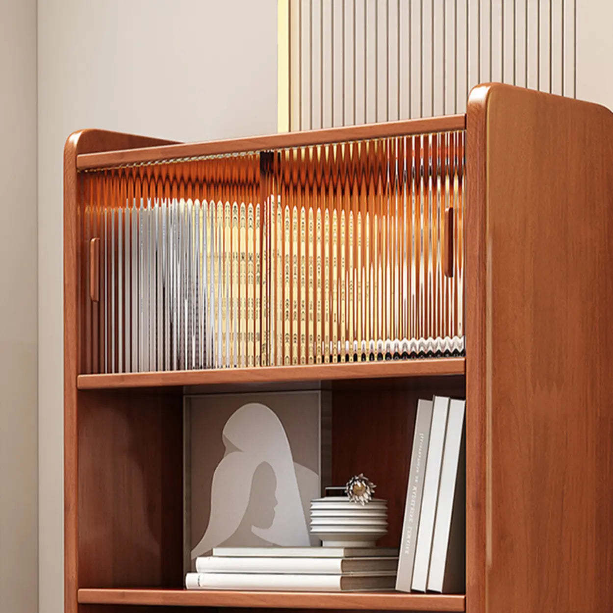 Modern Rectangular 5-Tier Vertical Bookcase
