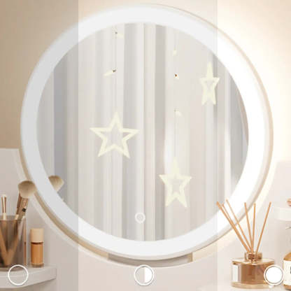 Modern Rectangle Mirror White Gray Vanity Set — Grey / 4 / Makeup Vanity & Mirror