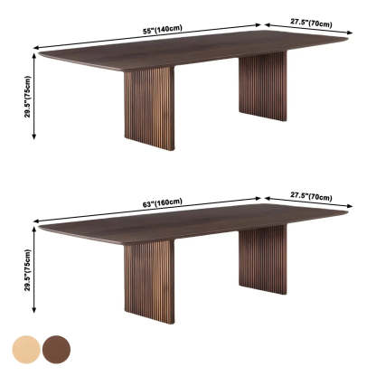 Modern Rectangle Walnut Large Dining Table