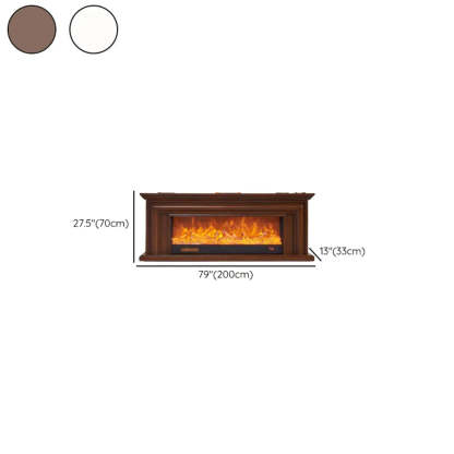 Modern White Fireplace TV Stand with Flame