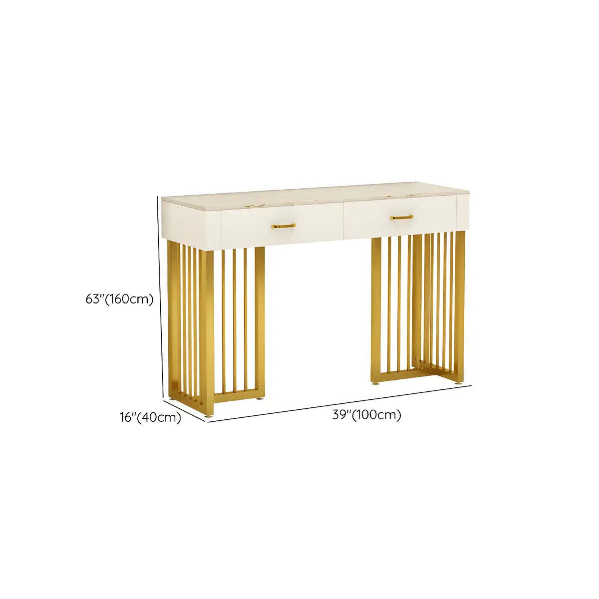 Modern White LED Mirror Sintered Stone Makeup Vanity