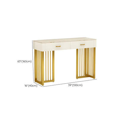 Modern White LED Mirror Sintered Stone Makeup Vanity