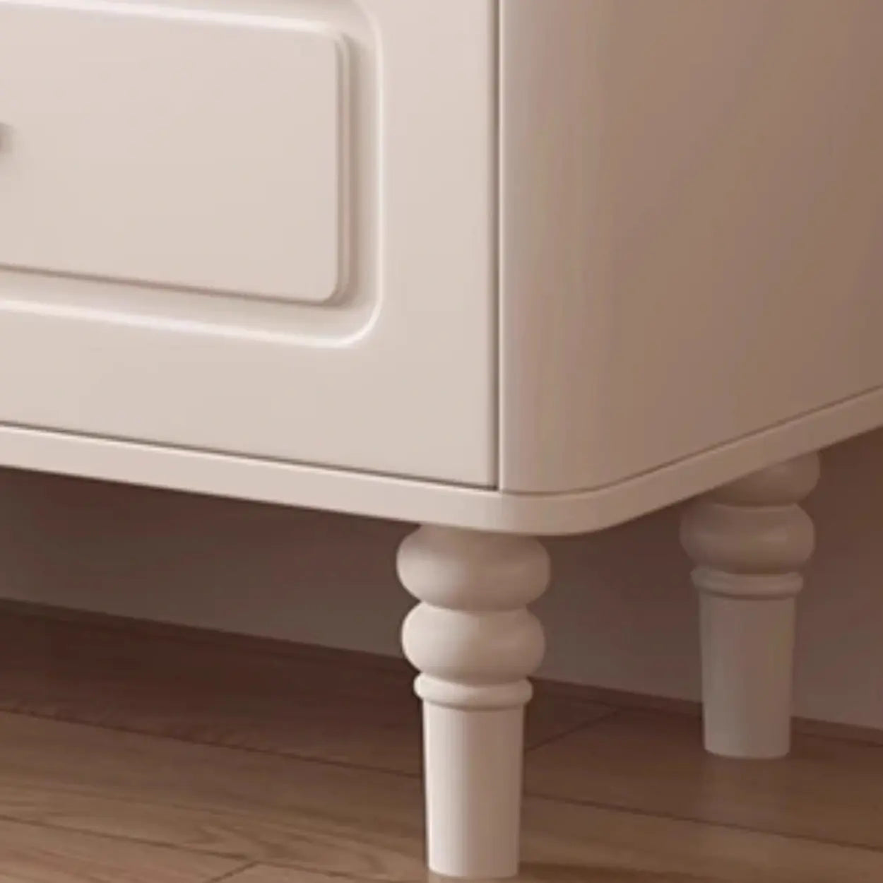 Modern Rectangular White TV Stand with Drawers